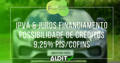 IPVA & JUROS Financiamento | Possibilidade de créditos 9,25% PIS/COFINS IPVA & JUROS Financiamento | Possibilidade de créditos 9,25% PIS/COFINS