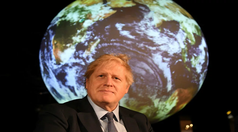Boris Johnson participa da conferência do clima COP26, em Londres