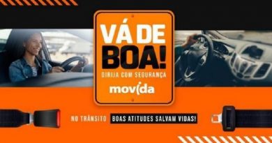 As 265 lojas e mais de 70 mil carros da Movida receberão os materiais da campanha Vá de Boa! Dirija com segurança