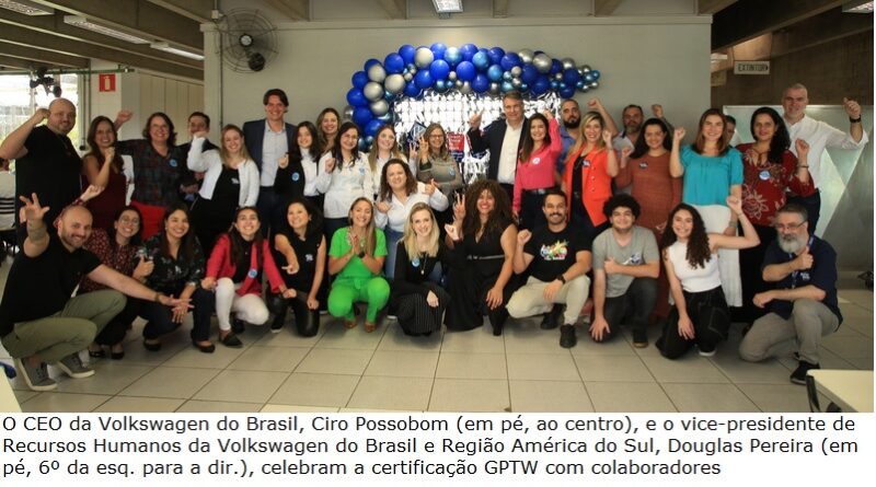 Volkswagen do Brasil conquistou a certificação Great Place To Work pelo segundo ano consecutivo, como um excelente lugar para trabalhar.