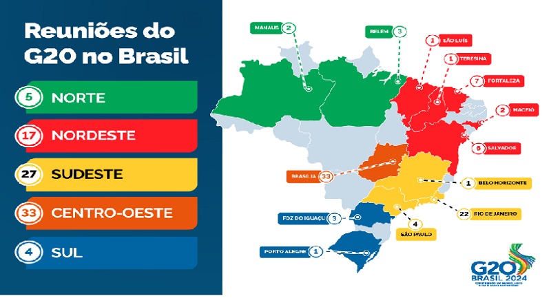 Ministério da Gestão abre pregão eletrônico para locação de veículos para reuniões do G20. Brasil assumiu a presidência temporária