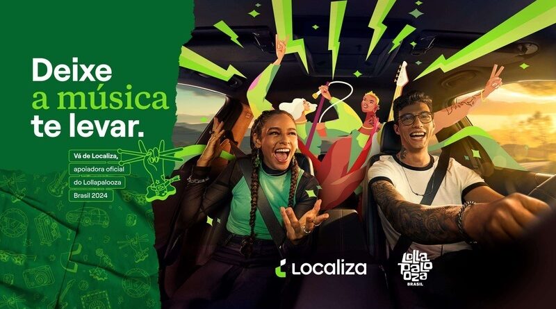 Localiza estreia no Lollapalooza Brasil 2024 com ações que vão ajudar público a viver o melhor do festival. "Deixa a música me levar",