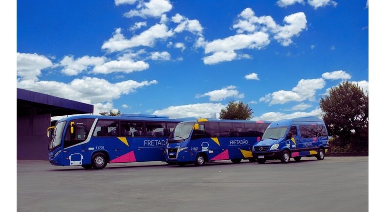 Fretadão amplia frota e consolida presença no setor de locação. A startup adquiriu recentemente sete ônibus El Buss FT Busscar.