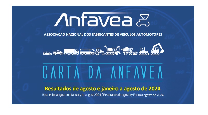 ANFAVEA divulga balanço positivo em agosto. Maior nível de produção e melhor média diária de vendas. Demanda das locadoras de automóveis...