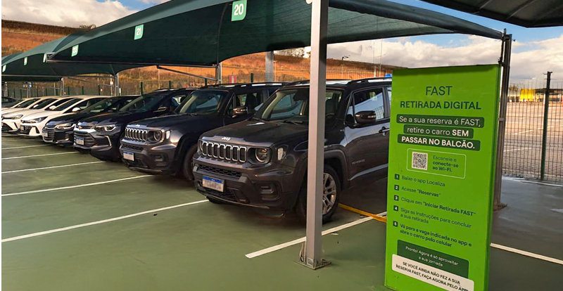 Localiza aposta em solução digital e elimina filas com retirada de carros direto no pátio Tecnologia disponível em 270 mil veículos permite locação sem passar pelo balcão e ganha força com a chegada das férias de julho