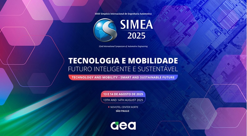 Desafios da mobilidade sustentável marcam a 32a edição do SIMEA Sob o macrotema “Tecnologia e Mobilidade - Futuro Inteligente e Sustentável”, a AEA – Associação Brasileira de Engenharia Automotiva realiza nos dias 13 e 14 de agosto, no Novotel Center Norte, em São Paulo, a 32ª edição do SIMEA