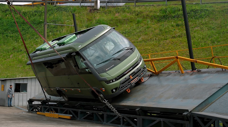 Motorhome Marcopolo realiza testes rigorosos e inéditos com o Nomade Engenharia submeteu modelo a ensaios inéditos para o segmento no Brasil.