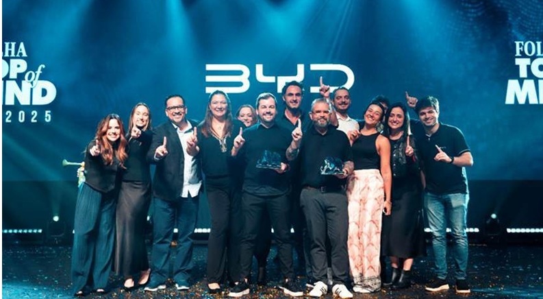 BYD é bicampeã no Top of Mind 2025
