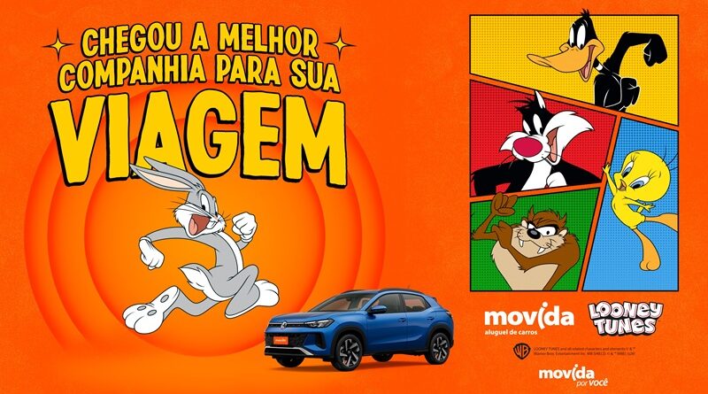 Movida lança ação com Looney Tunes e reforça a experiência do cliente em loja. Com ambientação temática e copos exclusivos, marca incentiva antecipação da lavagem