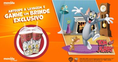 Movida lança campanha com copos de Tom & Jerry para clientes, que contratarem lavagem antecipada até 15 de março.