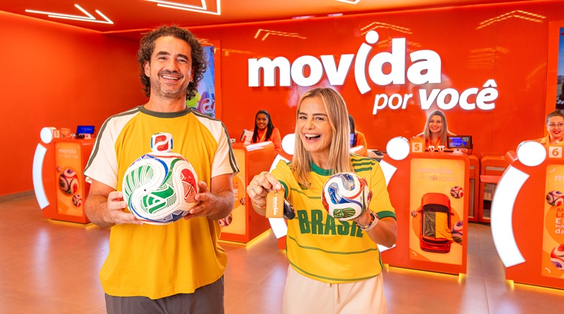 Movida e Adidas entram em campo: campanha distribui bolas oficiais da Copa em lojas de todo o Brasil