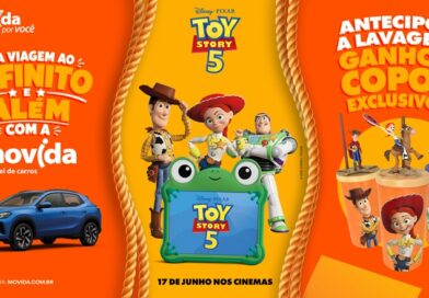 Movida lança ação inspirada em Toy Story 5 e oferece copos colecionáveis aos clientes. Ação promocional acontece entre julho e agosto, leva ambientação temática às lojas e reforça a estratégia da locadora de investir em experiências para os clientes.