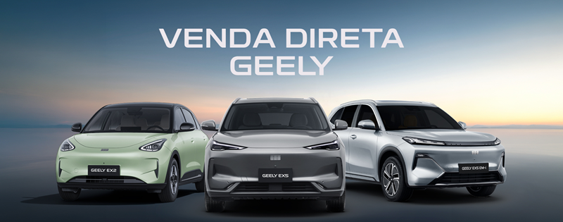 Geely iniciou seu programa de vendas diretas no Brasil. A estratégia contempla os modelos elétricos Geely EX2 e Geely EX5, além do híbrido plug-in Geely EX5 EM-i.