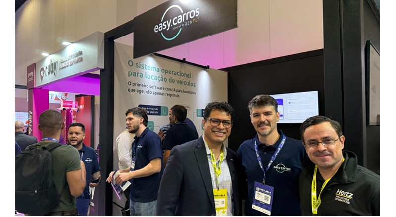 Easy Carros Tecnologia Rently apresenta plataforma de gestão na Expo ABLA, que reúne controle operacional, reservas, pagamentos e agentes de inteligência artificial para locadoras