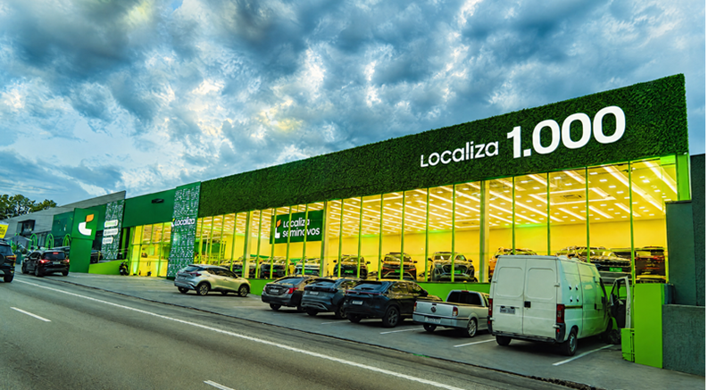 Localiza&Co chega a 1.000 pontos de atendimento e inaugura a milésima unidade da rede em São Paulo.